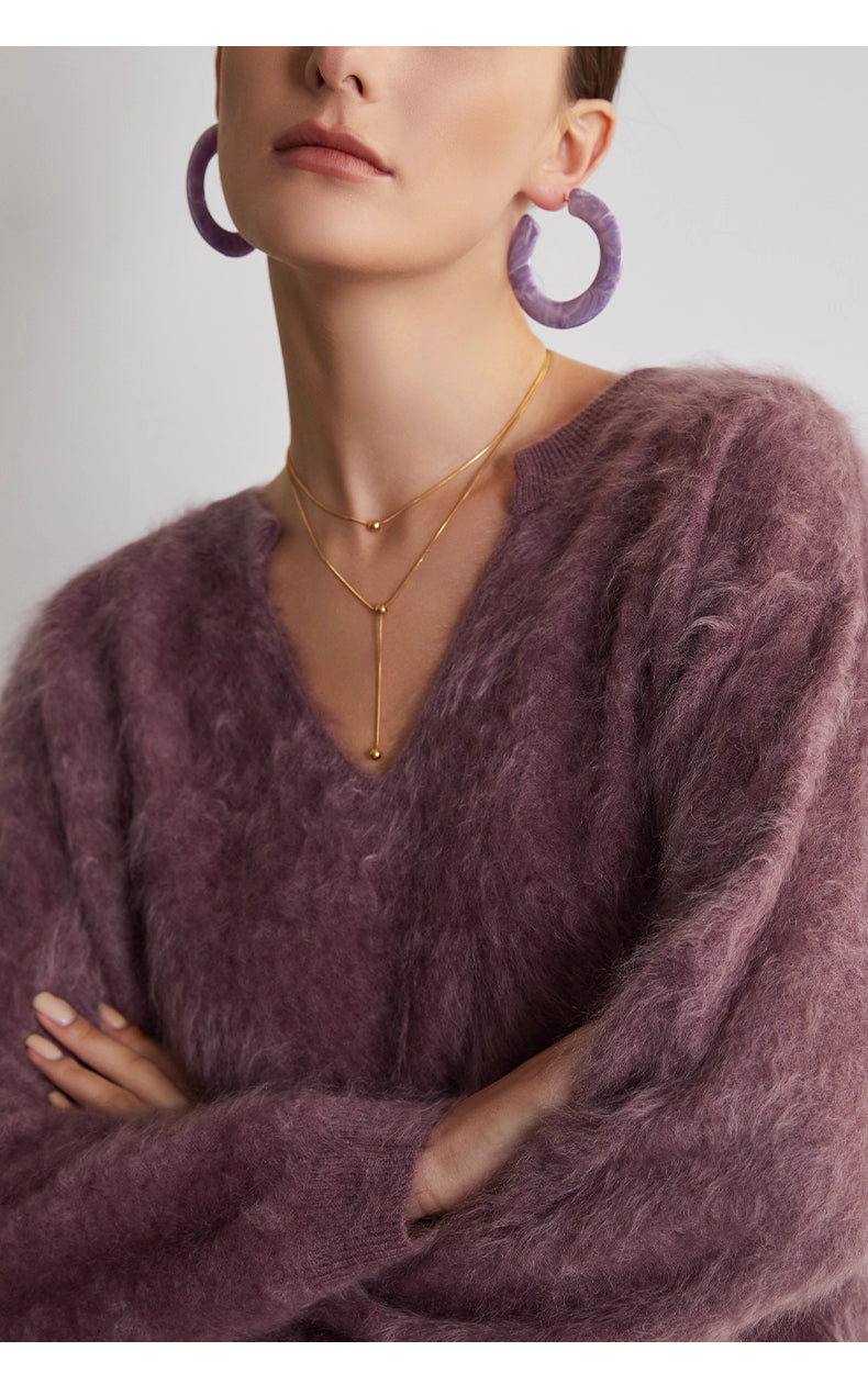 Cashmere Relaxed V-Neck Sweater